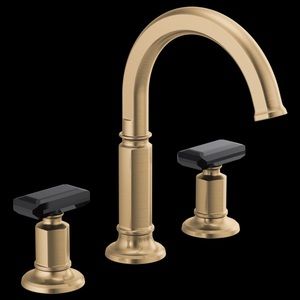 Brizo Invari 1.2 GPM Bathroom Faucet ONLY (No Handles, Drain) | Luxe Gold